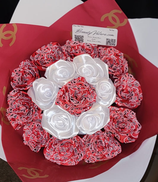 Red Bandana Ribbon Bouquet